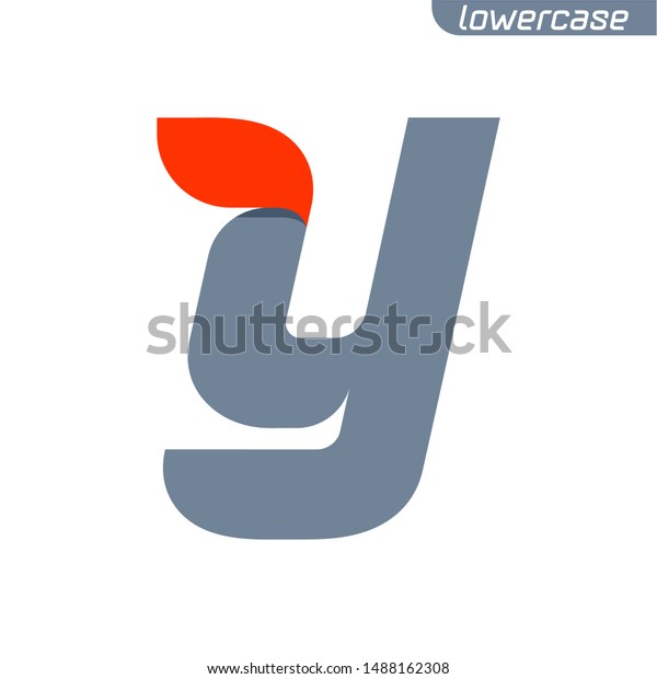 Y letter logo with fast speed red flag line.\
Lowercase font style, vector design template elements for your\
application or corporate\
identity.