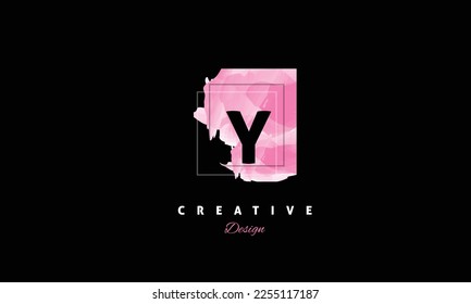 Y letter logo hand drawn water color template for your brand. vector illustration for graphic and logo design