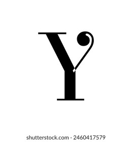 Y letter logo, Letter Y logo, Y letter icon Design black background. Luxury Y letter 