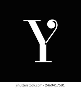 Y letter logo, Letter Y logo, Y letter icon Design black background. Luxury Y letter 