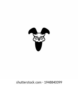 Y Letter logo icon with owl icon design vector illustration