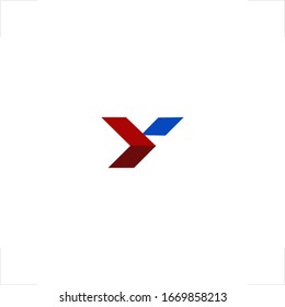 Y letter logo initial design arrow