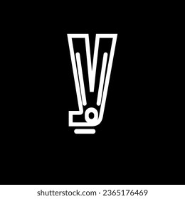 Logo de la letra Y, logotipo mínimo