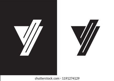 Y Letter logo, Minimal Logo, black and white logo concept.