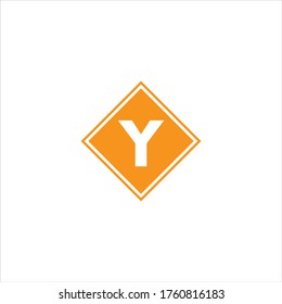 Y letter logo monochrome design