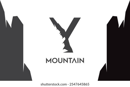 Y Letter logo mountain for identity. letter templatefor your brand