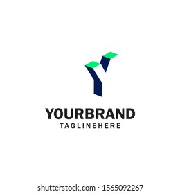 Y Letter logo in negative space vector design template elements