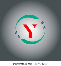 Y letter logo with nice background