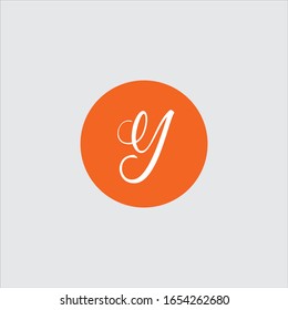 Y letter logo template design