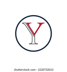 Diseño de icono vectorial de plantilla de logotipo de letras Y