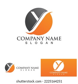 Y Letter Logo Template vector icon illustration design