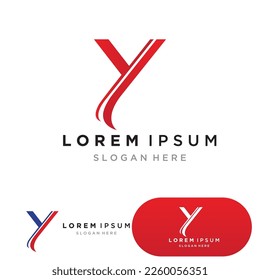 Diseño de ilustraciones de iconos de la plantilla de logotipo de letras Y
