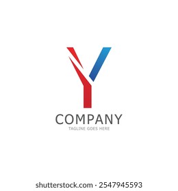 y letter logo template vector illustration icon