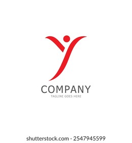 y letter logo template vector illustration icon