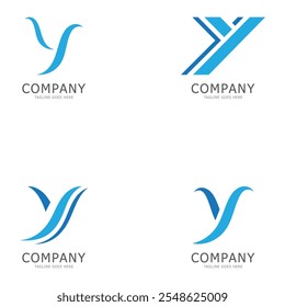 y letter logo template vector illustration icon