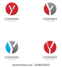 y letter logo template vector illustration icon