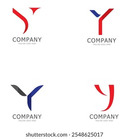 y letter logo template vector illustration icon