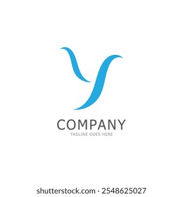 y letter logo template vector illustration icon