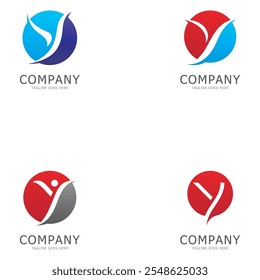 y letter logo template vector illustration icon