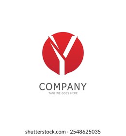 y letter logo template vector illustration icon