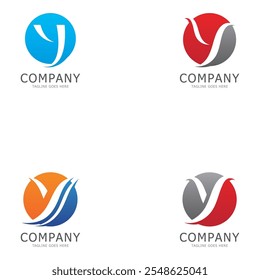 y letter logo template vector illustration icon