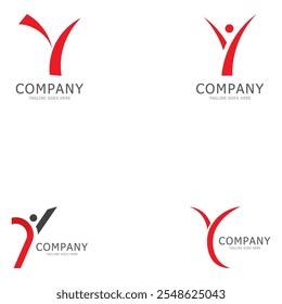 y letter logo template vector illustration icon