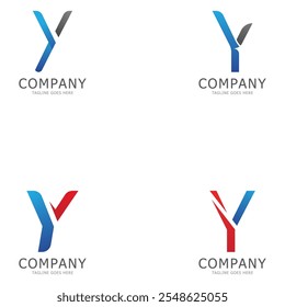 y letter logo template vector illustration icon