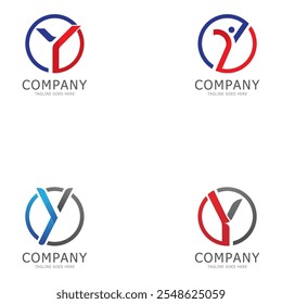 y letter logo template vector illustration icon