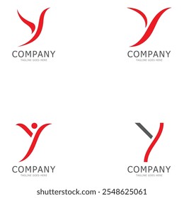 y letter logo template vector illustration icon