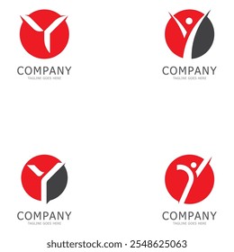 y letter logo template vector illustration icon