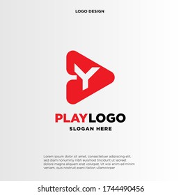 Y letter logo in the triangle shape, font icon, Vector design template elements for your application or company identity.