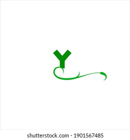 Y letter logo vector design on white color background. y icon