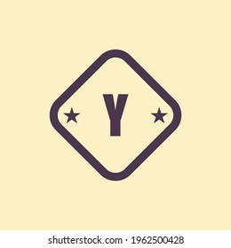 Ilustración del vector con logotipo Y Letter. Concepto de diseño inicial del logotipo.