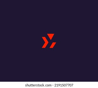 Plantilla de vectores con logotipo Y Símbolo de monograma abstracto