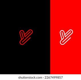 Plantilla de vectores con logotipo Y Símbolo de monograma abstracto 