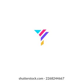 Plantilla de vectores con logotipo Y Símbolo de monograma abstracto 