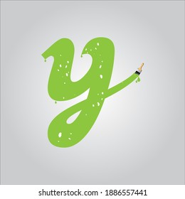 Y letter logo with white background.