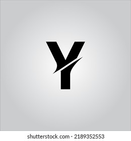 Y letter logo. Y Letter logo with white background. This is black letter logo. Use stylist fashion logo. Decorative design.