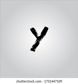 Y letter logo with white background.Y letter icon.Black letter design.