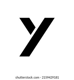 Y letter logo  Y white template 