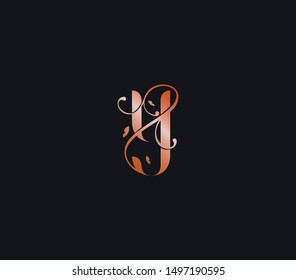 Y letter Luxury Logo template flourishes calligraphic elegant element