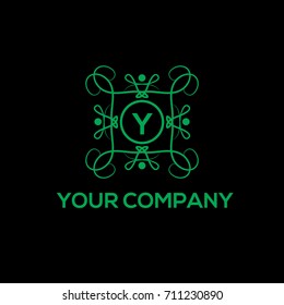 Y letter luxury monogram. Boutique, hotel or restaurant logo template
