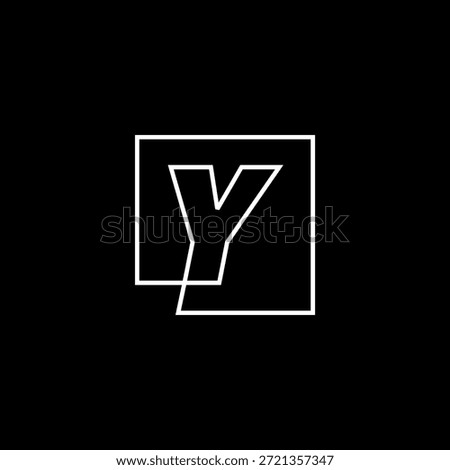 y letter mark square logo vector icon illustration