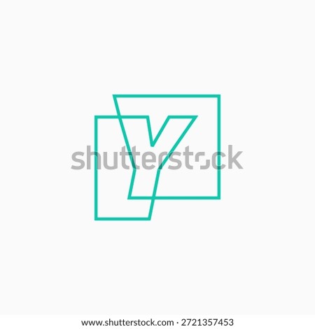 y letter mark square logo vector icon illustration