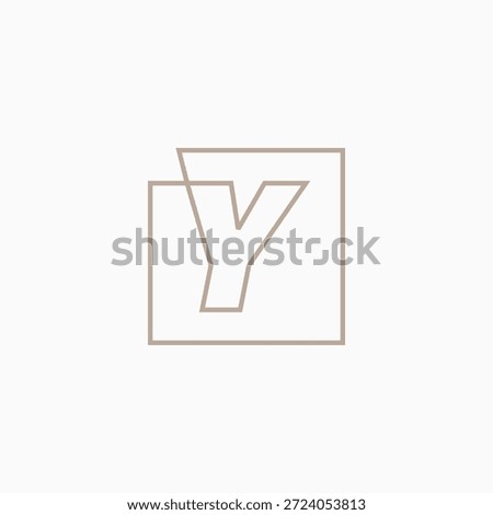 y letter mark square logo vector icon illustration