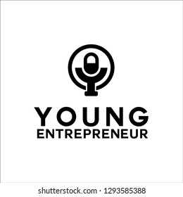 Y Letter With microphone logo Design Template