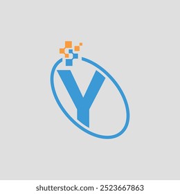 Y Letter Modern Technology Vector Logo Design