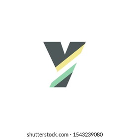 Y letter Multicolor logo design vector