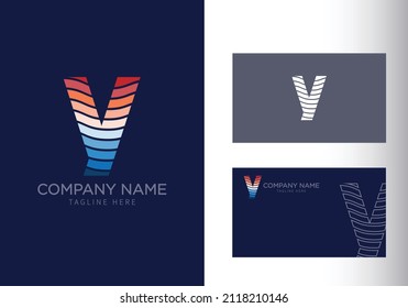 Y letter with ocean waves and sunset beach vibes. Font style, vector design template elements for your travel, tour, vacation, and summer party corporate identity.