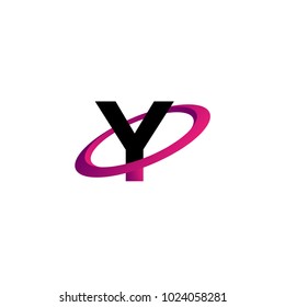 Y Letter in Oval Logo Template. Initial Business Name
